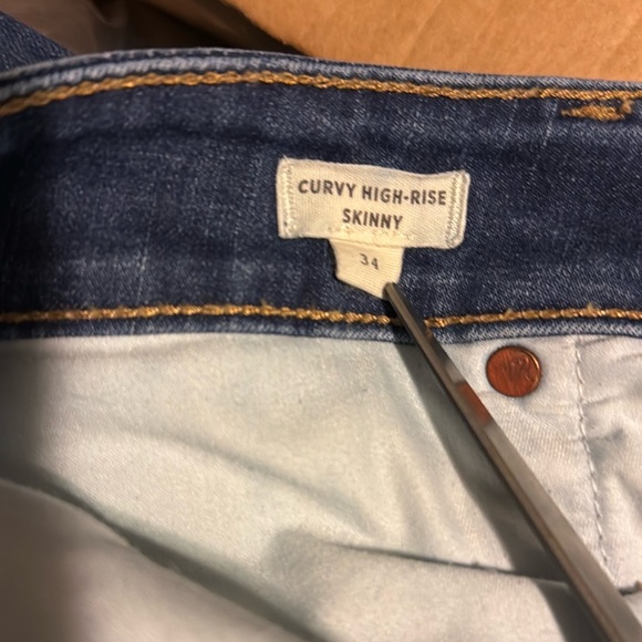 Madewell Curvy High-Rise Skinny Denim Jeans Sz34 Stretch/ Comfy - Picture 11 of 16